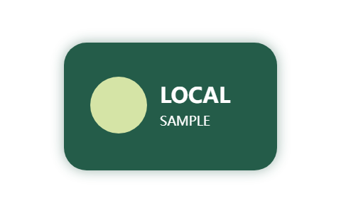 Transparent PNG sample with green shapes and a soft shadow